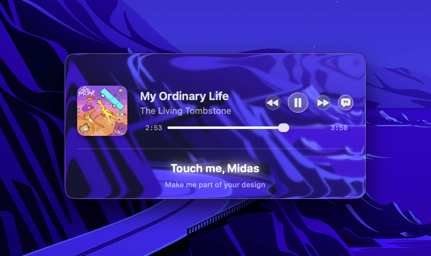 Valentine Mini Player UI